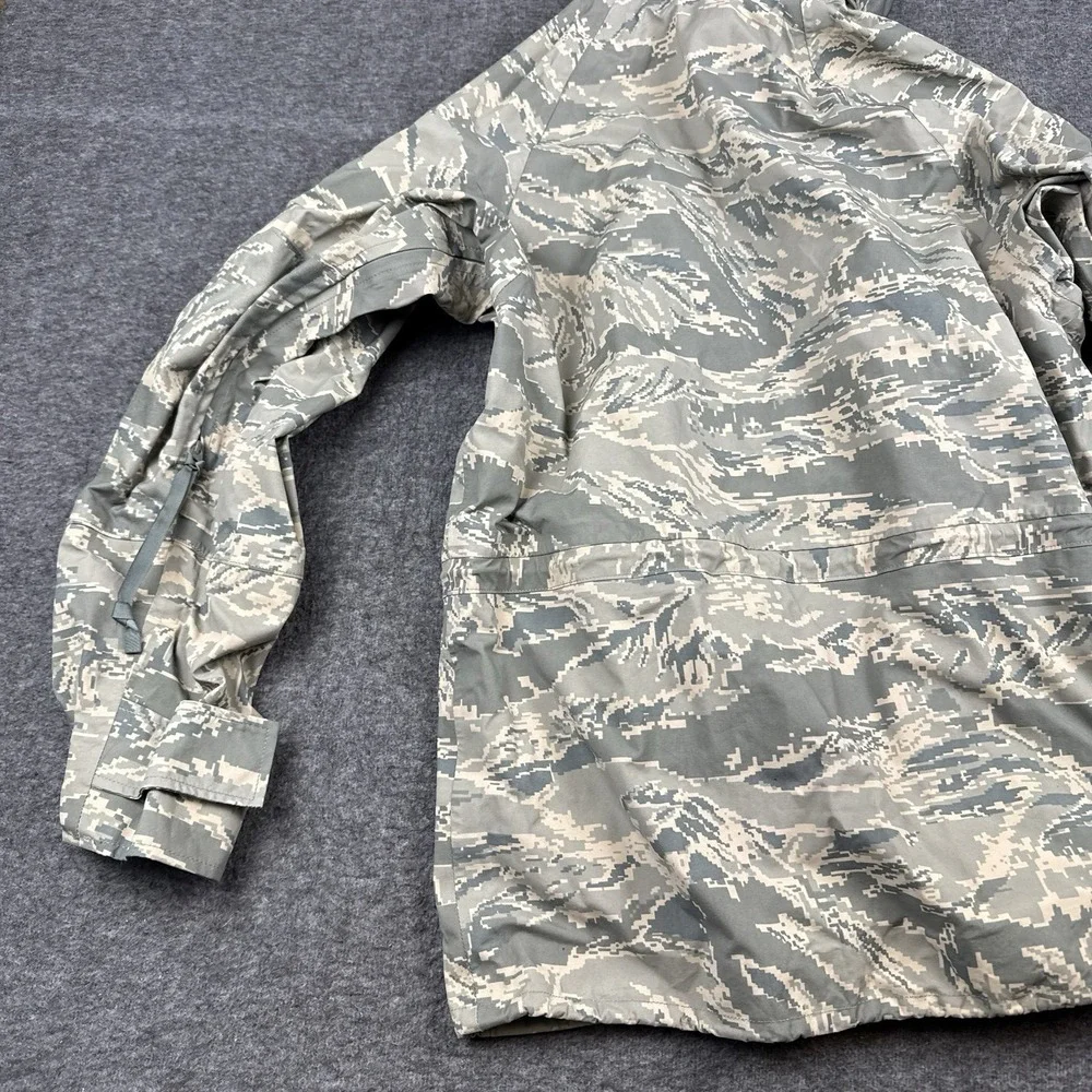 US Airforce Jacket Mens Small Regular Parka Military Tiger Stripe Camo APECS